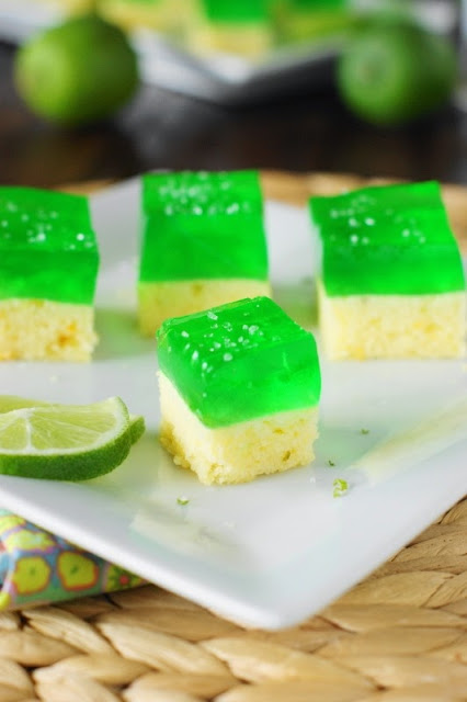 40+ Food & Drink Recipes for Cinco de Mayo Fun - Margarita Cake Jello Shots Image