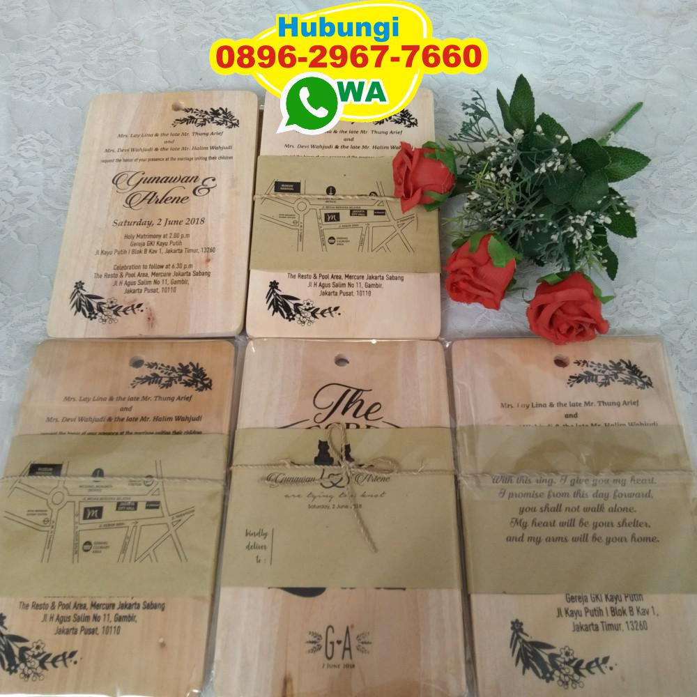 Undangan Talenan Persegi Packaging Kertas Natural