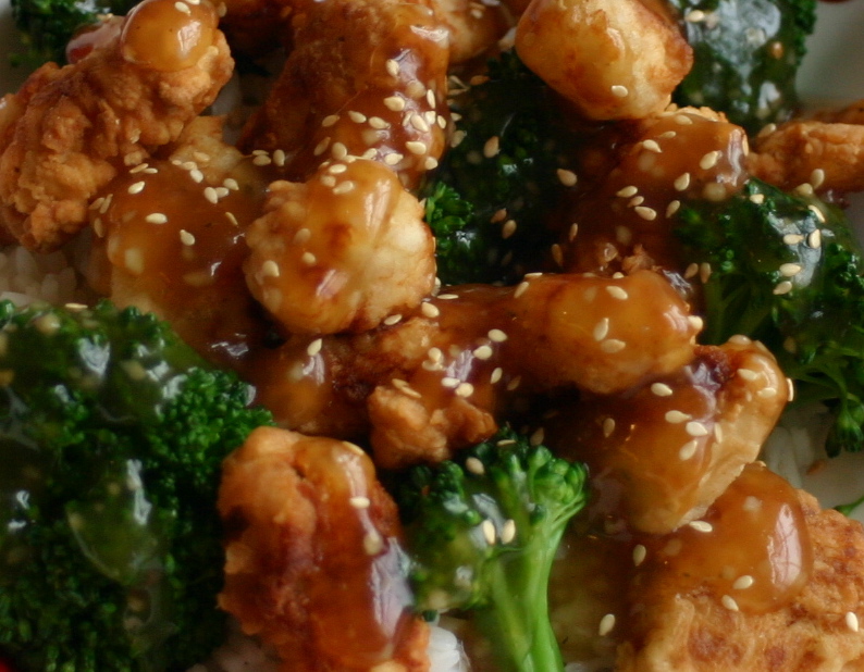 My Retro Kitchen Sesame Chicken with Broccoli and Rice