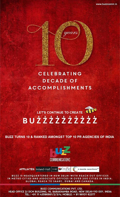 BUZZ Communications Celebrates 10 Years as Trusted PR Agency and pledges to continue to guide the Brand Building Journey!