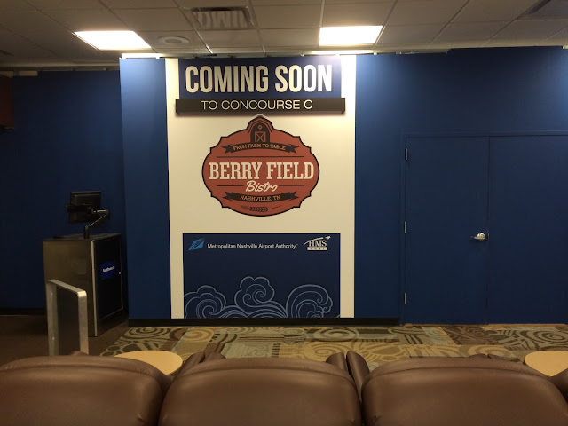 Berry Field Bistro - Nashville International Airport, high traffic environment,commercial wallcoverings,contract wallpapers, mural graphics, signage
