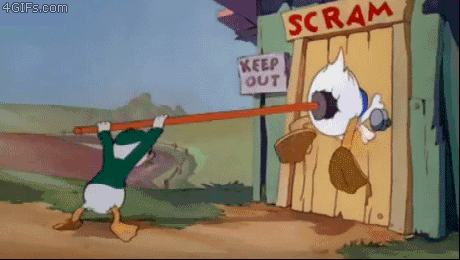 Unfortunately, Your Childhood Cartoons Weren’t As Innocent As You Thought (Photos) - Here’s Donald Duck getting pummeled.