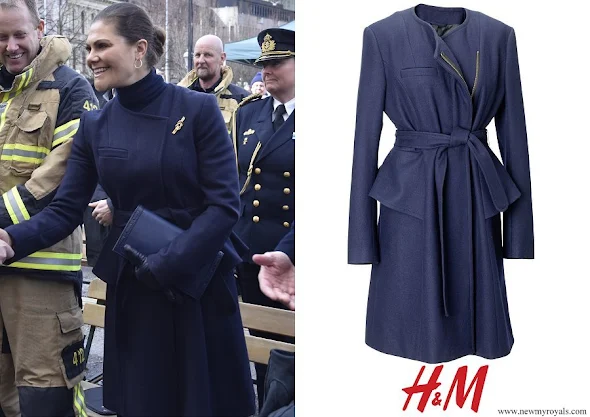 Crown Princess Victoria wore H&M wool coat from AW 2010 collection
