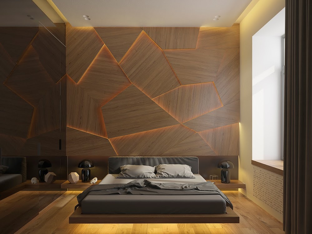 bedroom-accent-wall-with-unique-lighting