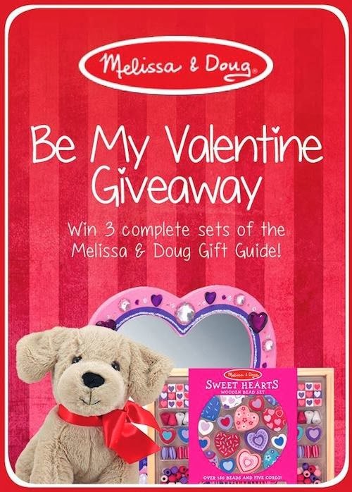 Melissa & Doug Be My Valentine Giveaway.  Win 3 complete sets of the Melissa & Doug gift guide.