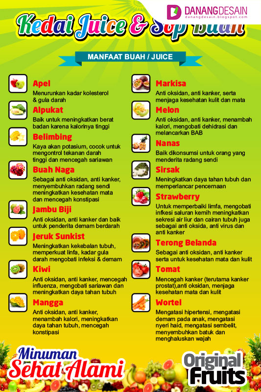 Contoh Desain Banner atau Spanduk Manfaat Buah Contoh