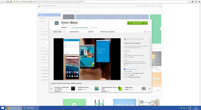 Vysor - O app que roda o Android no computador