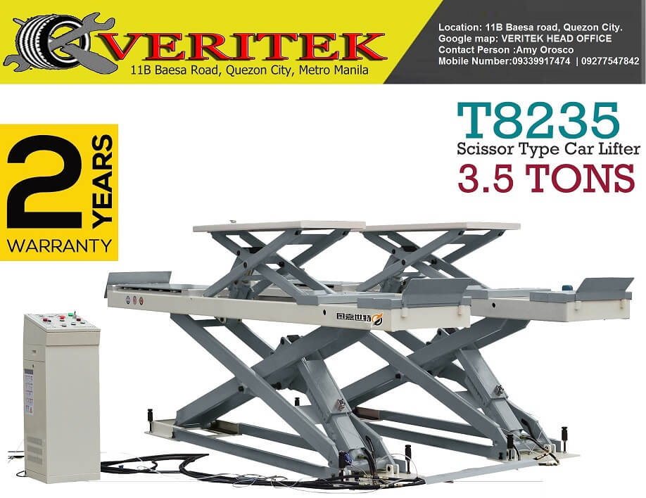 T8235 Scissor Type Car Lifter Philippine Automotive