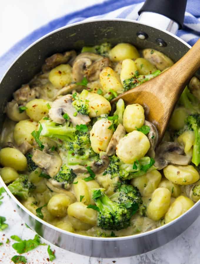 Mushroom Gnocchi with Broccoli Recipe Sahara's Cooking