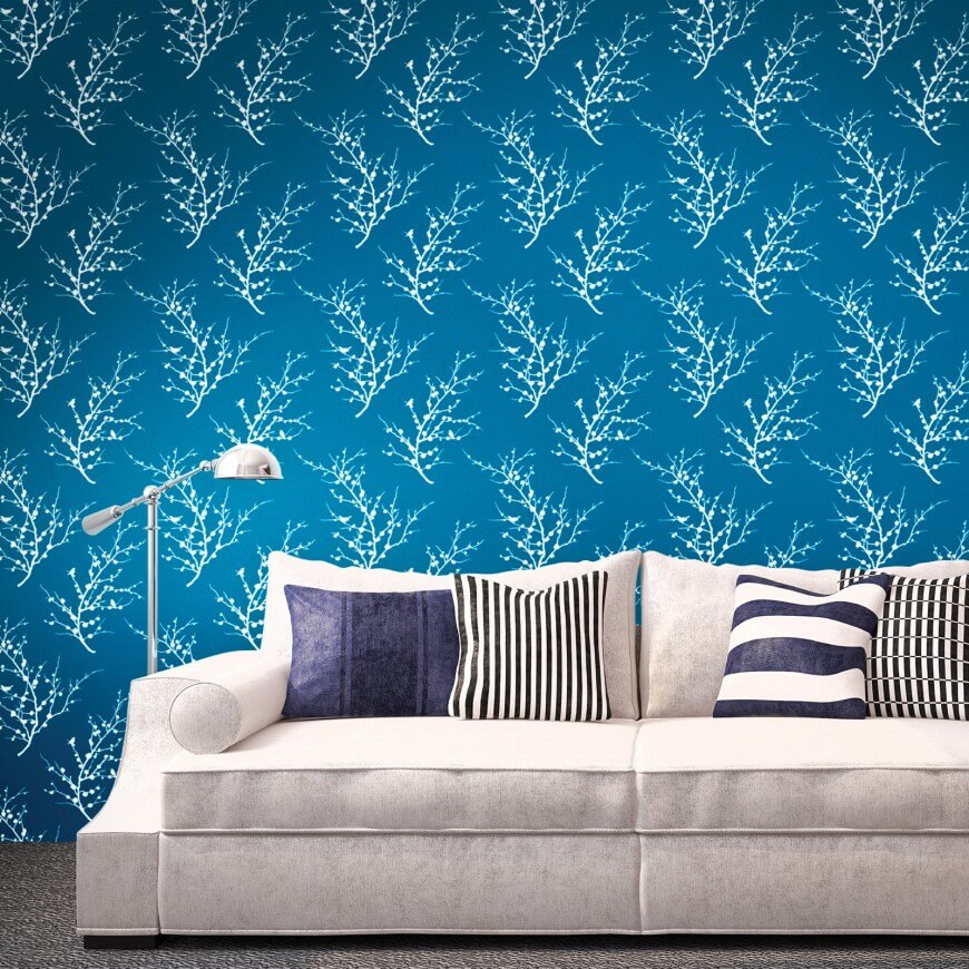 Foundation Dezin Decor Blue Walls Awesome Interiors After All Blue Is The Only Color Which Reflects Coolness And Suits Every Season Occasion Mood