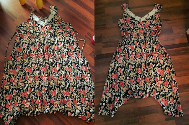 Mekosta playsuit– kun liian suuri mekko saa uuden elämän