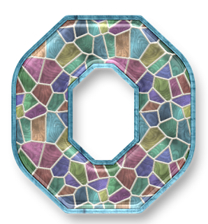 Abecedario hecho con Mosaicos de Color Pastel. Alphabet made with Pastel Color Mosaics.