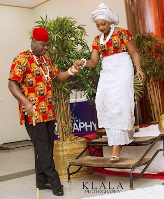 Clinic Matters star Nkechi Emmanuel AKA Nurse Titi and Ambrose Amara traditional wedding photos