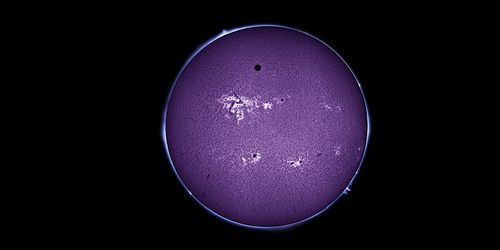 Photograph of the Sun using H-Alpha and CaK filters