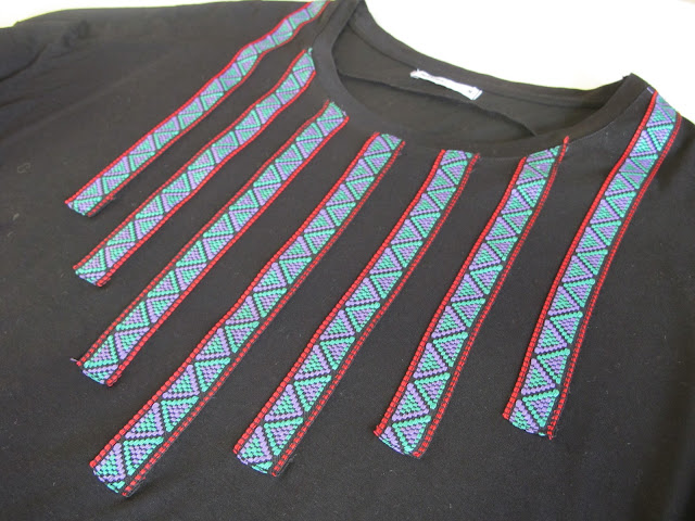 DIY Customizar tendencia azteca una camiseta. Blog de moda, costura y diy.