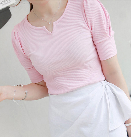 [Miamasvin] Pleated Puff Sleeves Blouse | KSTYLICK - Latest Korean Fashion | K-Pop Styles 