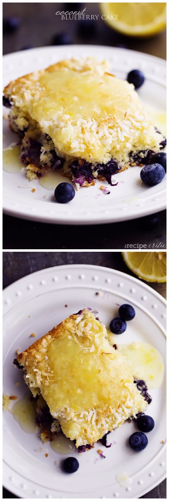 Coconut Blueberry Cake with a Lemon Sauce Best Recipe Photos