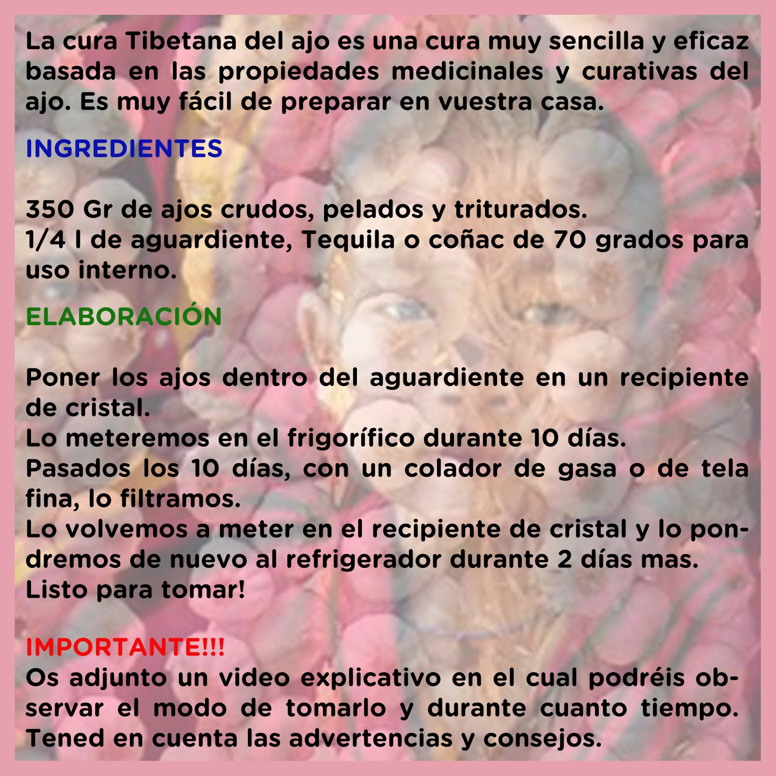 dieta tibetana ajo y aguardiente