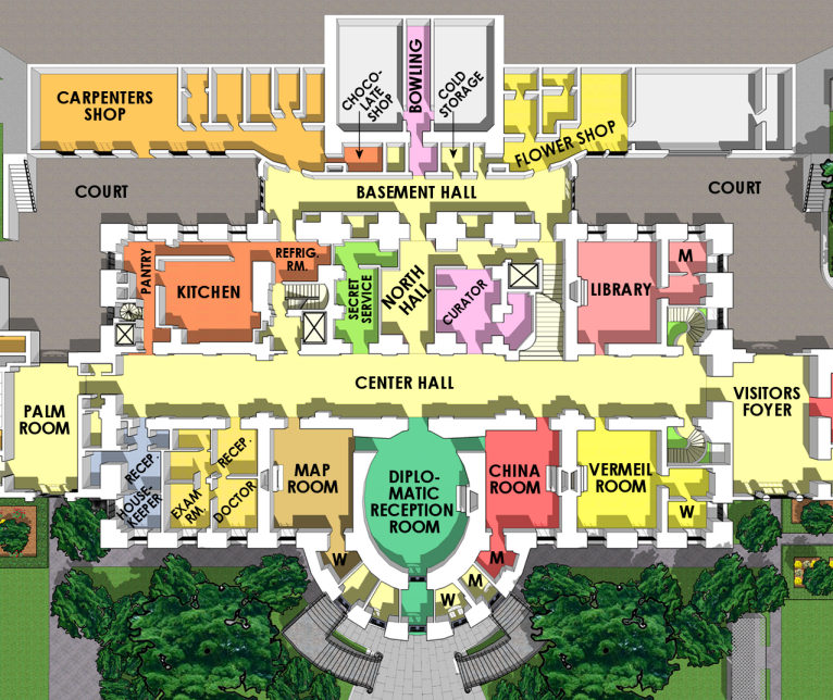 Floor Plan history of White House