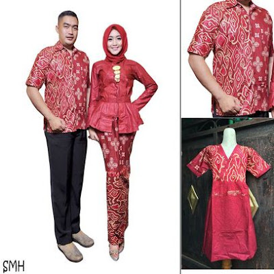 Dress batik sarimbit model muslim untuk anak muda Dress batik sarimbit model muslim untuk anak muda