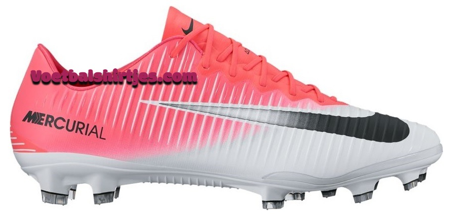 black white and pink nike mercurial