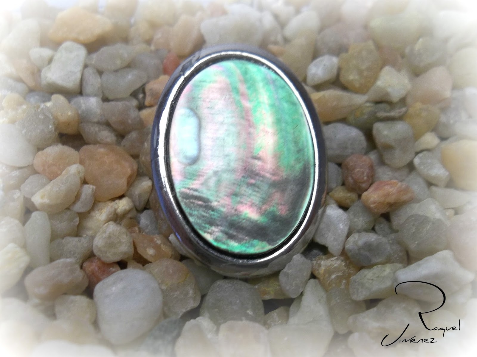Las Mejores Ofertas En Madreperla/Abalone Anillos De Moda Plateado