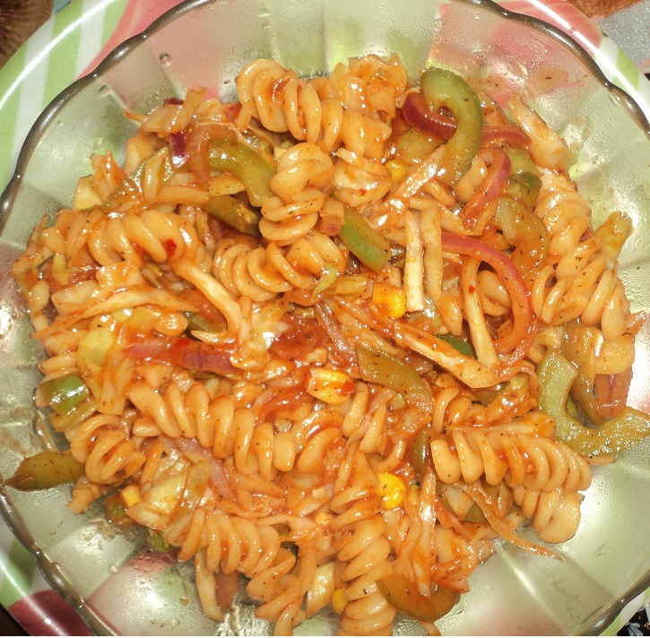 Priyanka's Simple & Delicious recipes Asian Vegetable Pasta