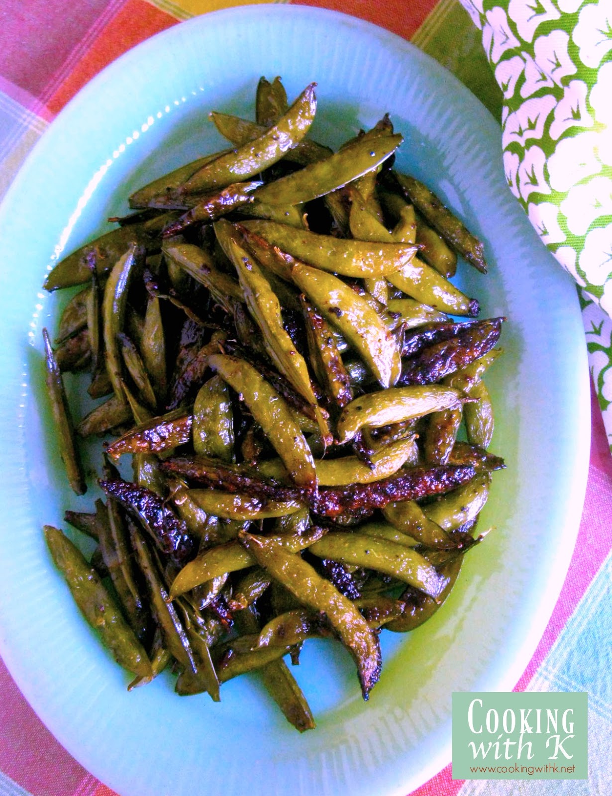 Crispy Roasted Sugar Snap Peas