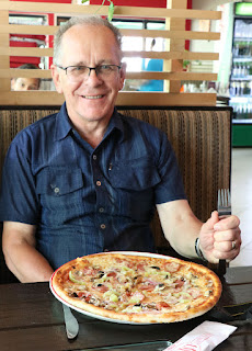 Dad with lunch and dinner Dad with lunch and dinner