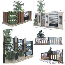 Contoh Desain Pagar Rumah Dari Hebel Unik - Desain Interior Exterior