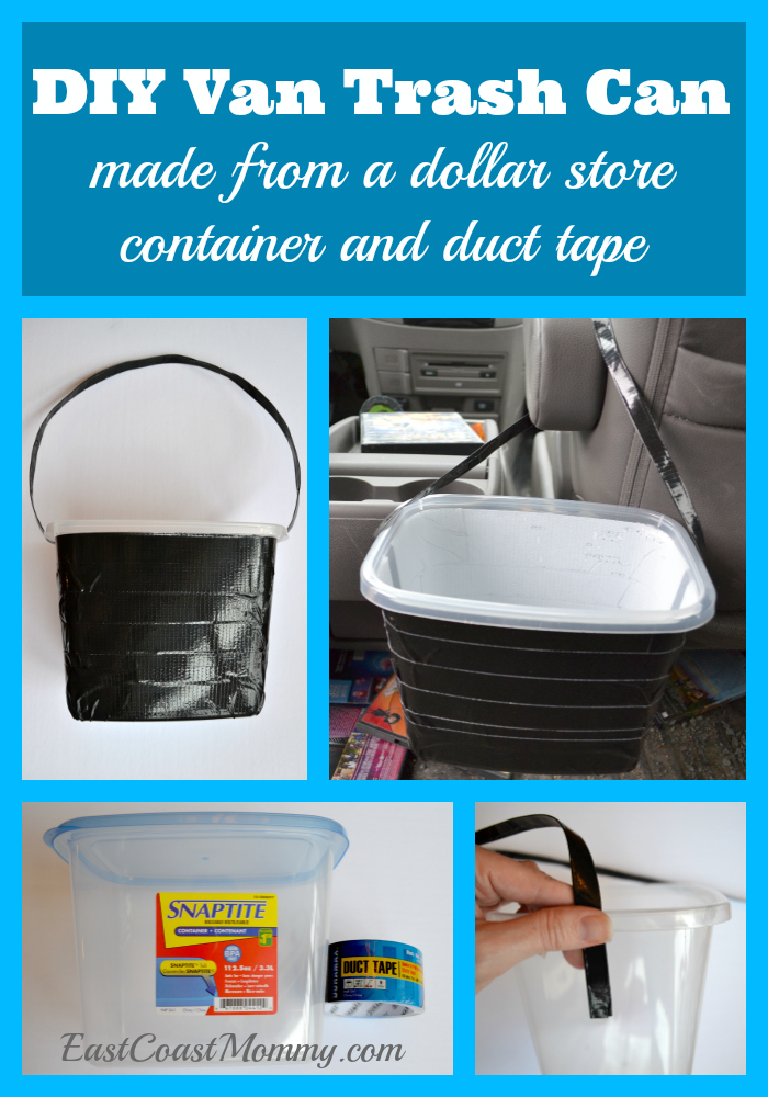 East Coast Mommy Van Trash Can... made from a dollar store container