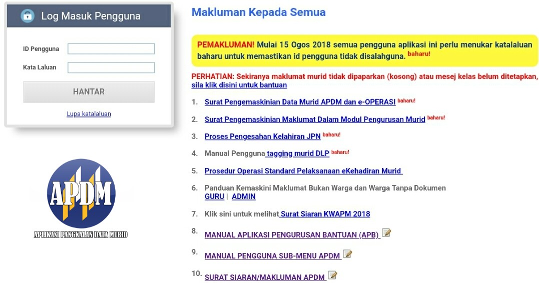 E-operasi bukan guru login