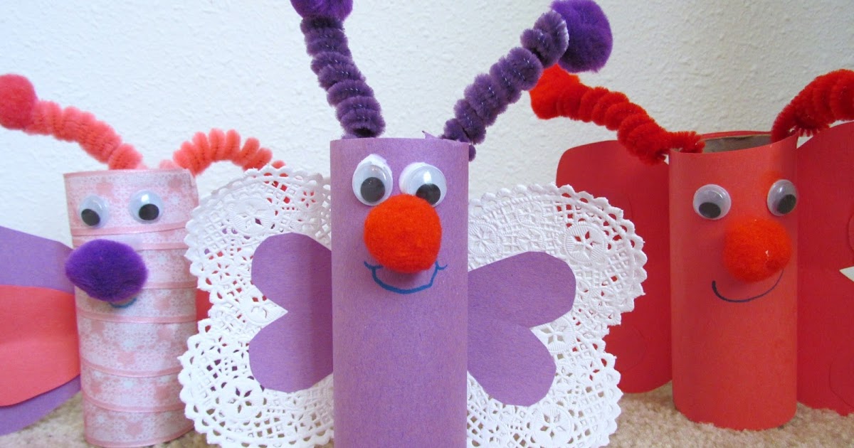 Learn To Grow: How to make a Butterfly from toilet paper tube rolls