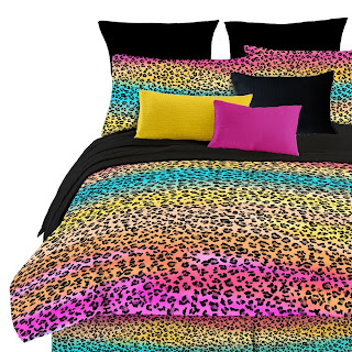 Street Revival Rainbow Leopard Full Comforter Set, Multi