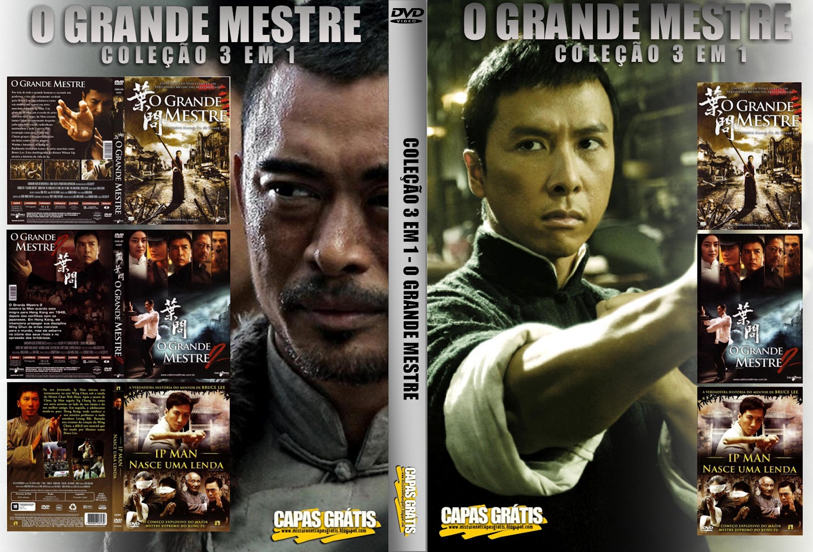 Capas Filmes Ação: O Grande Mestre - 3 em 1