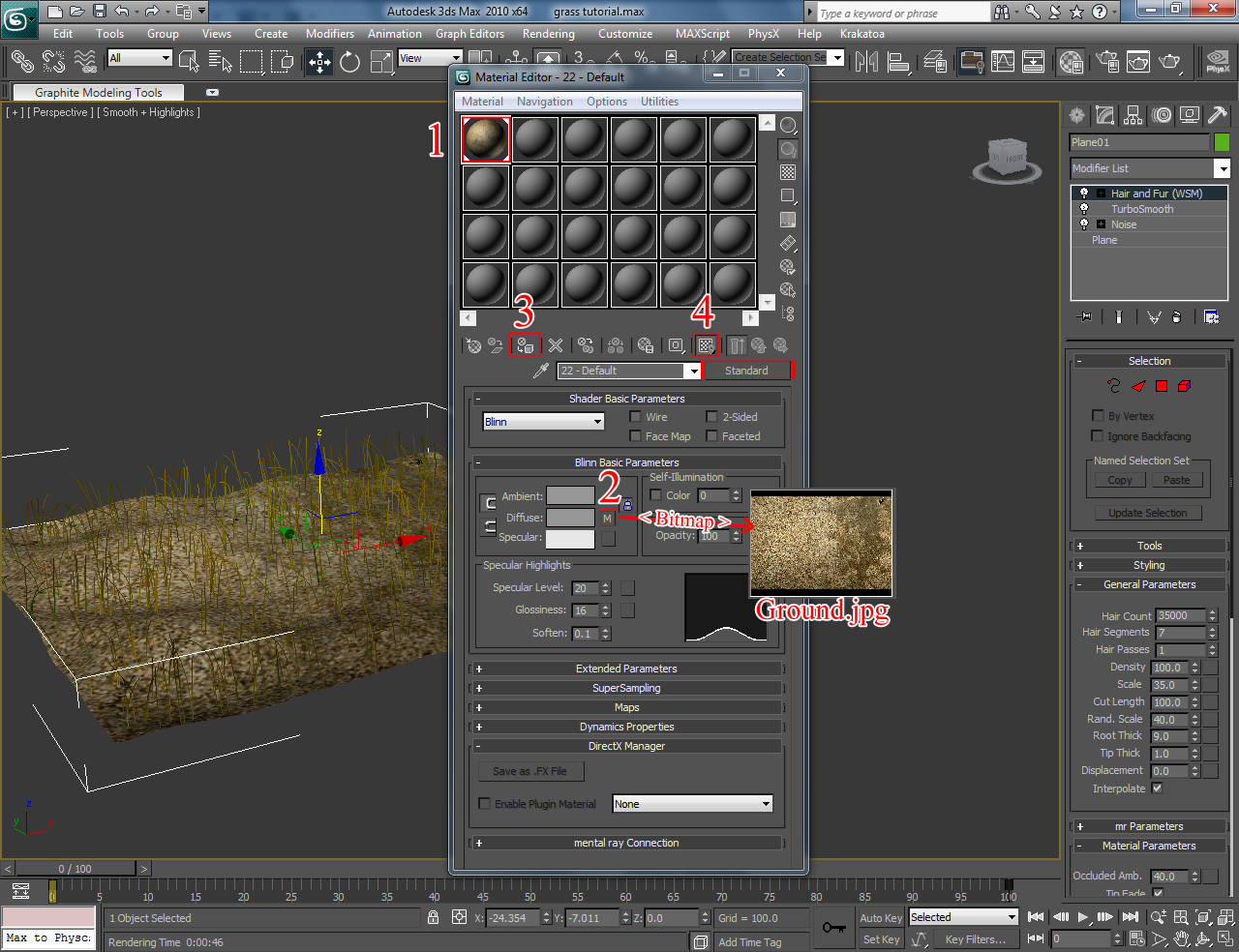 V3N0M's 2D and 3D art How to make realistic grass in 3Ds MAX
