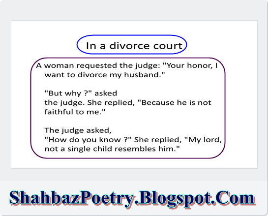 Husband Wife in Divorce Court English Funny Jokes | ShahbazPoetry- All  About Fun Place