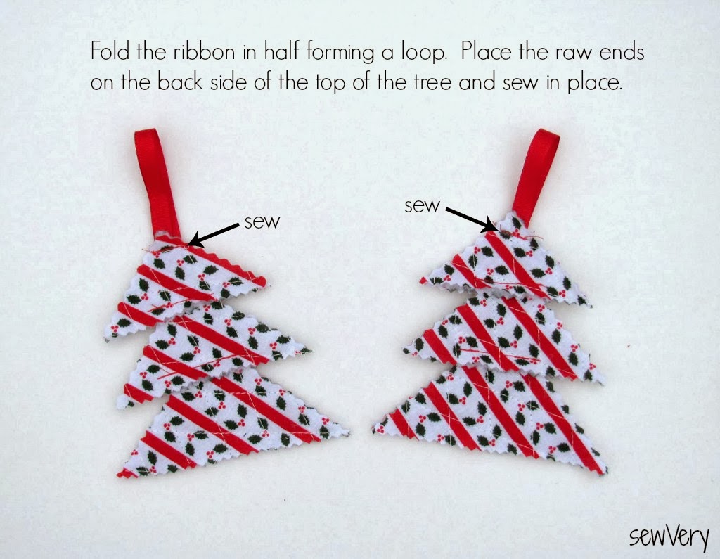 sewVery A sewVery Simple Christmas Tree Ornament Tutorial
