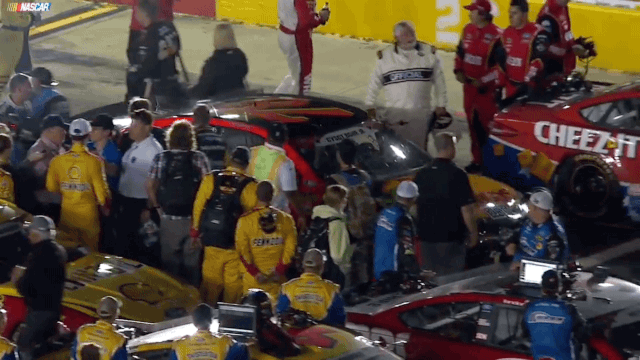 JJ gives Truex high five