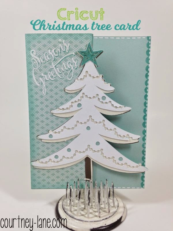 Cricut White Christmas Tree card