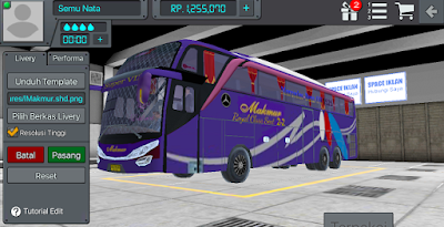 Livery BUSSID bus Makmur