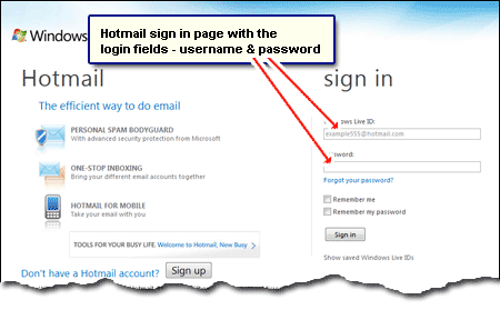 hotmail com sign