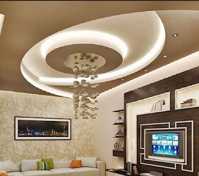 POP design plaster of Paris false ceiling designs for living rooms hall 2019 