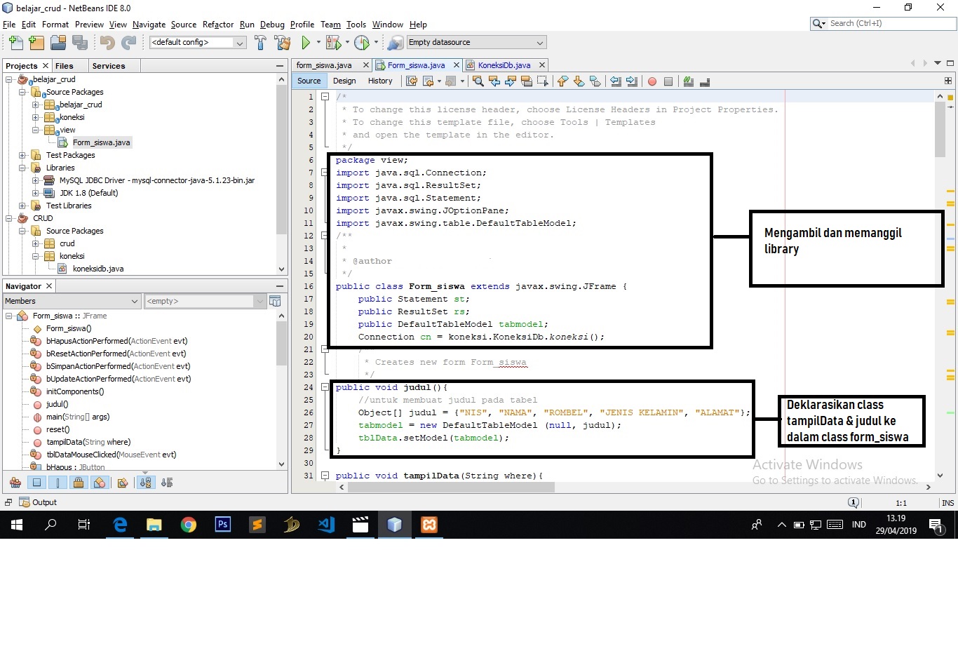 Tutorian Crud Java Menggunakan Netbeans Dan Xampp Mysql - Vrogue