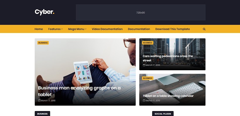 Cyber Free Blogger Template