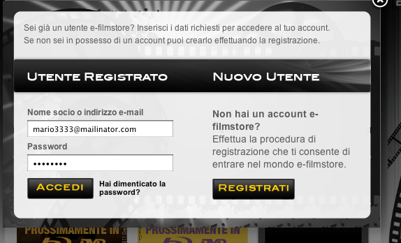 SCARICARE E-FILMSTORE NON