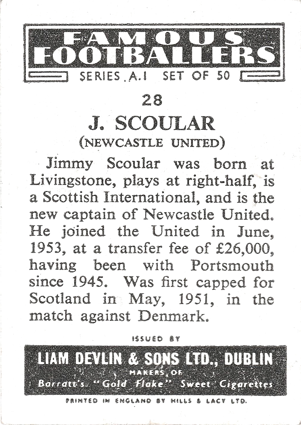 Football Cartophilic Info Exchange Liam Devlin & Sons Ltd. (DEV0602/DEV32) Famous