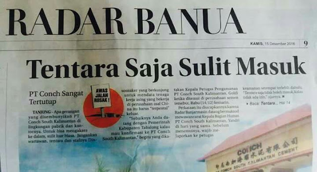 Ada Apa Ini? Tidak Bisa Sembarangan Masuk ke PT Conch, Tentara Saja Sulit Masuk! Ada Apa Ini? Tidak Bisa Sembarangan Masuk ke PT Conch, Tentara Saja Sulit Masuk!