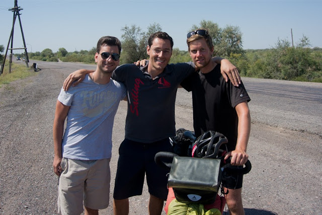 German tourist I met in Almaty and also along the road