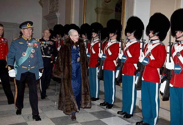 Prince Henrik Crown Princess Mary and Crown Prince Frederik attended a New Year's Levee held by Queen Margrethe